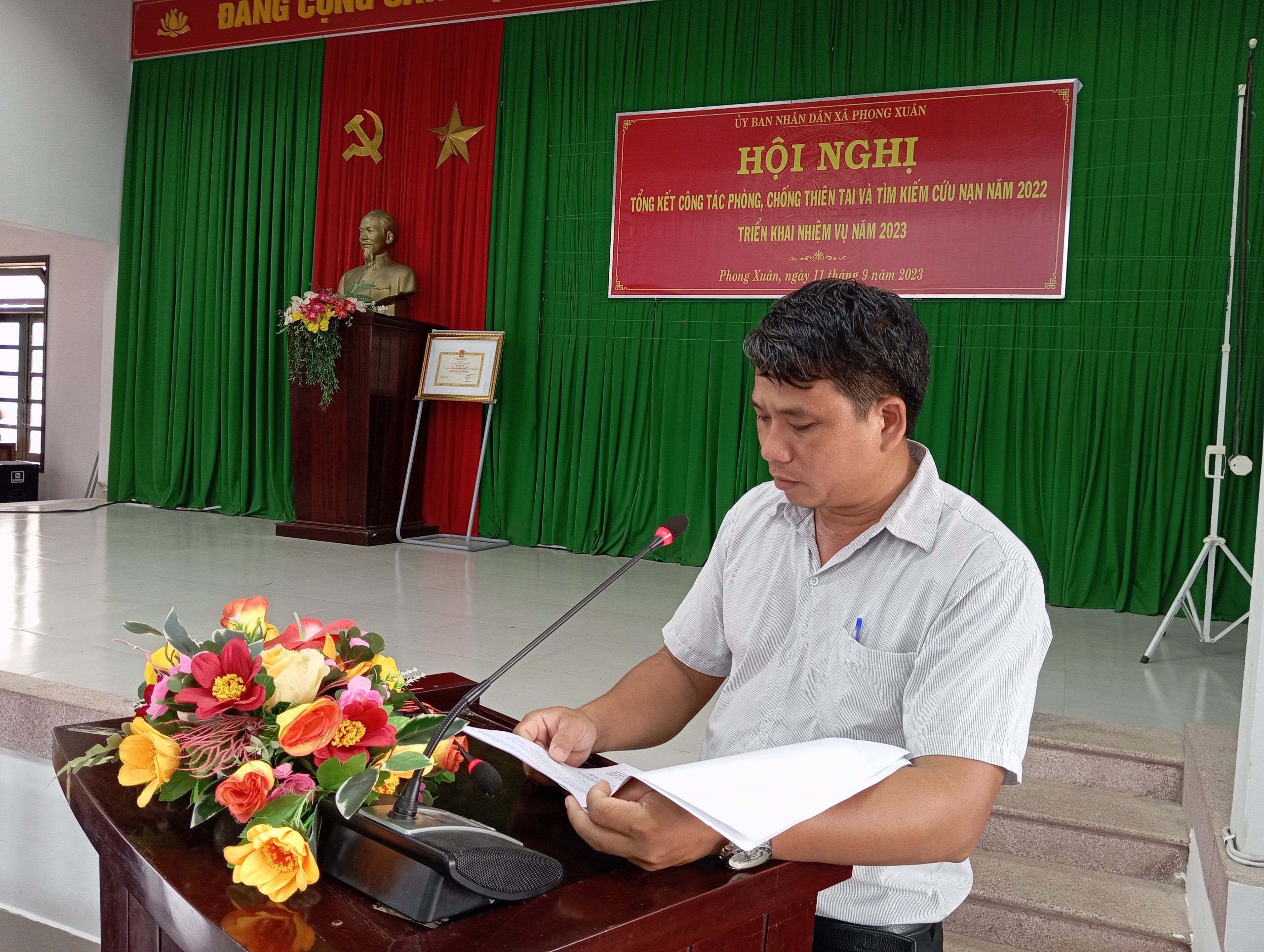 ĐC Trương Như Thuyết CC ĐC XD MT Trình bày kế hoạch PCTT năm 2023